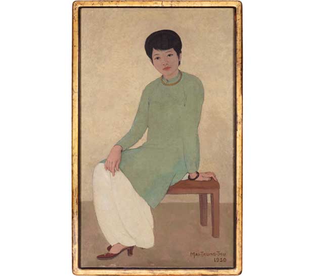 Tác phẩm ‘Chân dung cô Phương‘ của họa sĩ Mai Trung Thứ được gõ búa với mức giá 3,1 triệu USD, phá kỷ lục cách đây hai năm của danh họa Lê Phổ